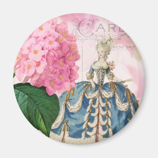 Marie Antoinette Round Magnet (Front)