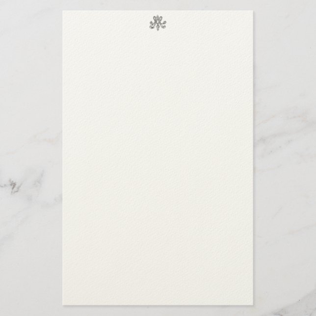 Marie Antoinette - Royal Monogram - Shabby chic Stationery (Front)