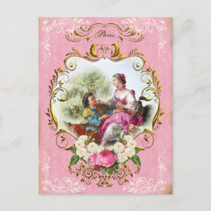Marie Antoinette Sevres Rococo Lovers Postcard