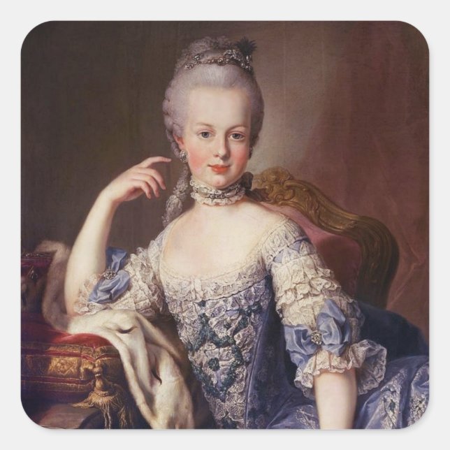 Marie Antoinette Square Sticker (Front)