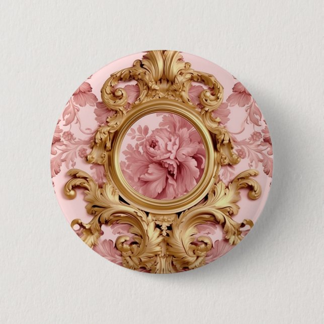 Marie-Antoinette style 6 Cm Round Badge (Front)