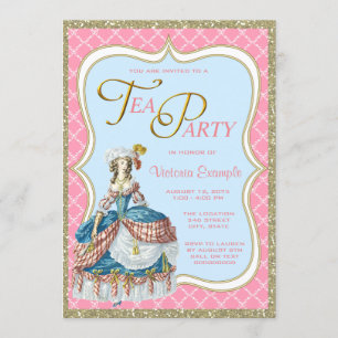Marie Antoinette Tea Party Invitation