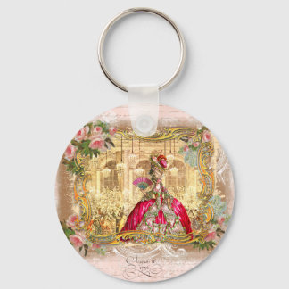 Marie Antoinette Versailles Party Pink Key Ring