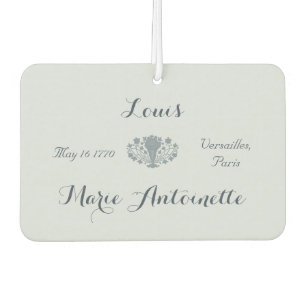 Marie Antoinette Wedding Rococo Dusty Blue Car Air Freshener