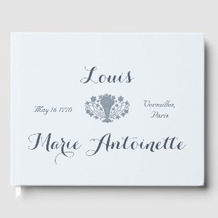 Marie Antoinette Wedding Rococo Dusty Blue Guest Book