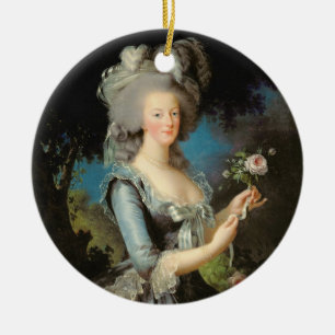 Marie Antoinette with a Rose, 1783 Ceramic Tree Decoration