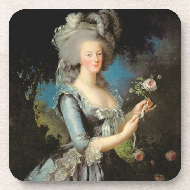 Marie Antoinette with a Rose, 1783 Coaster (Front)