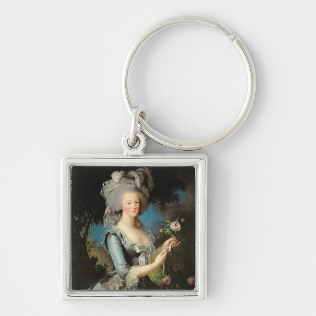 Marie Antoinette  with a Rose, 1783 Key Ring (Front)