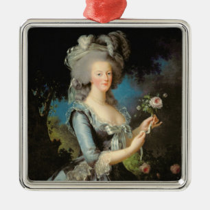 Marie Antoinette with a Rose, 1783 Metal Ornament