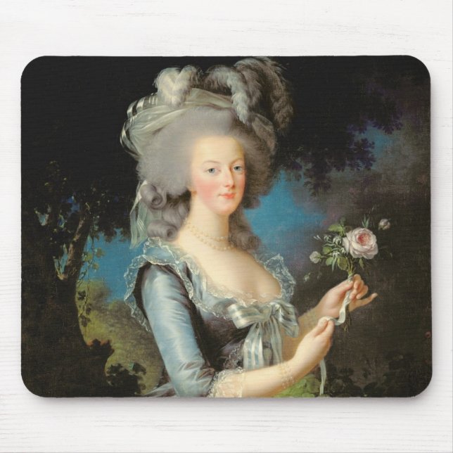 Marie Antoinette with a Rose, 1783 Mouse Pad (Front)