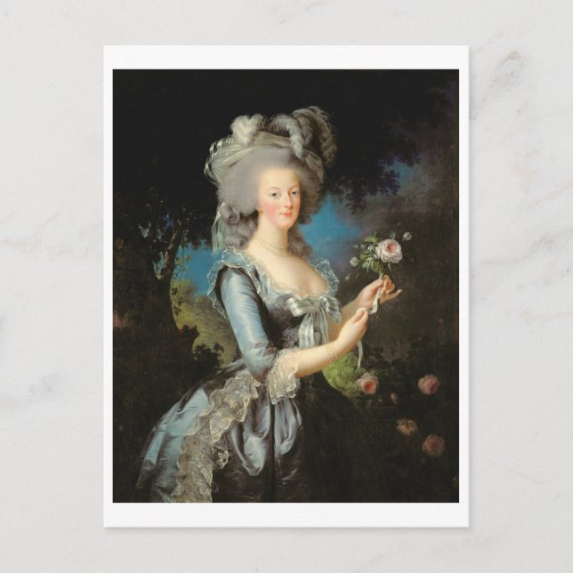 Marie Antoinette with a Rose, 1783 Postcard (Front)