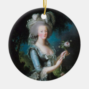 Marie Antoinette with a Rose by Elisabeth Le Brun Ceramic Ornament