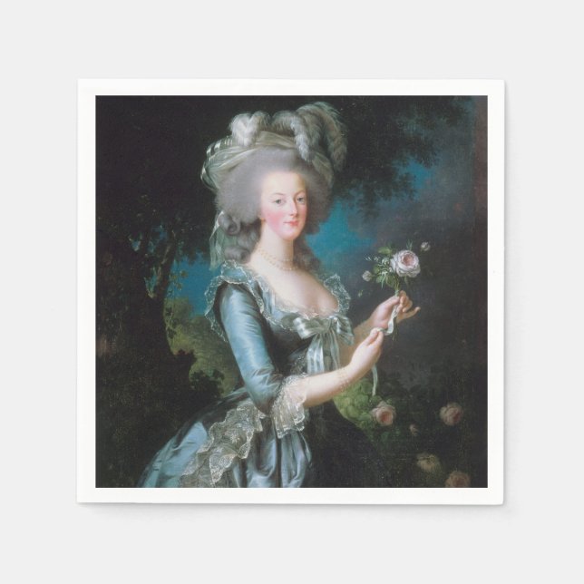 Marie Antoinette with a Rose by Elisabeth Le Brun  Napkin