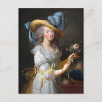 Marie Antoinette with a rose Thank you