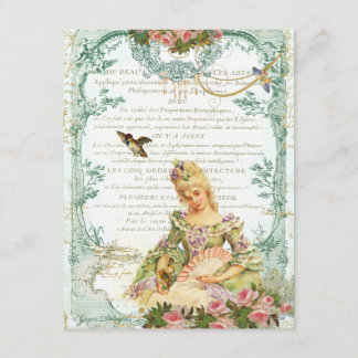 Marie Antoinette with Sparrow Invitation