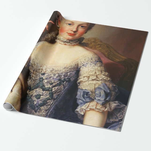 Marie Antoinette Wrapping Paper (Unrolled)