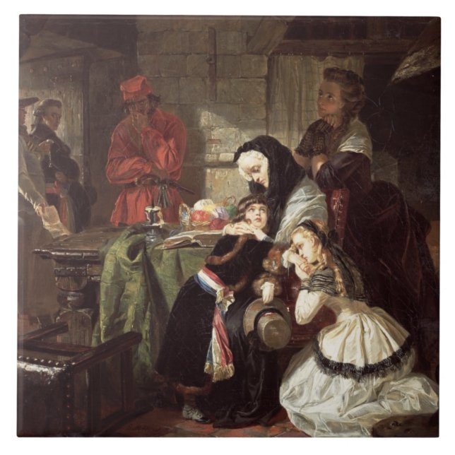 Marie-Antoinette's (1753-93) Final Adieu to the Da Tile (Front)