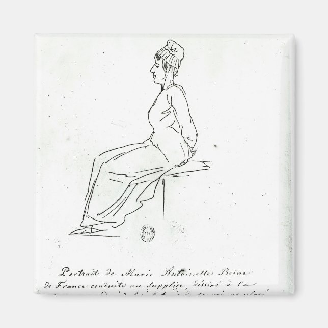 Marie-Antoinette's way to her execution Magnet (Front)