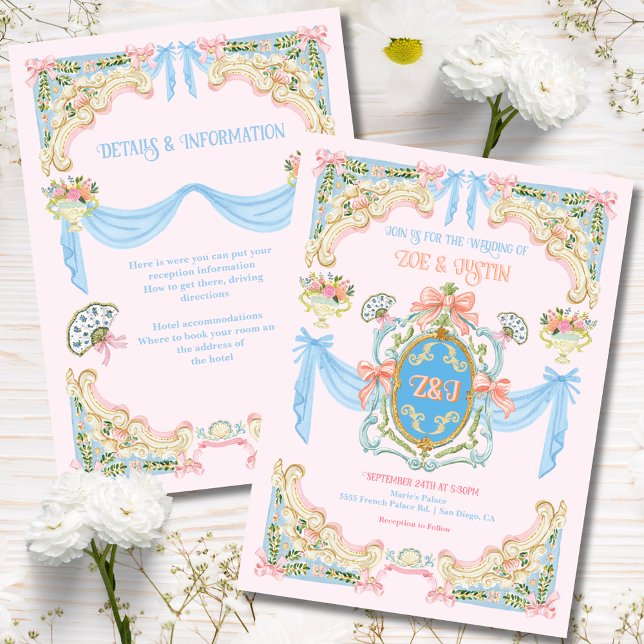 Marie Antoniette Inspired Wedding Invitation (Creator Uploaded)