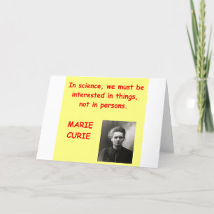 Marie Curie quote Card
