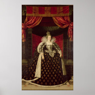 Marie de Medici in Coronation Robes, c.1610 Poster