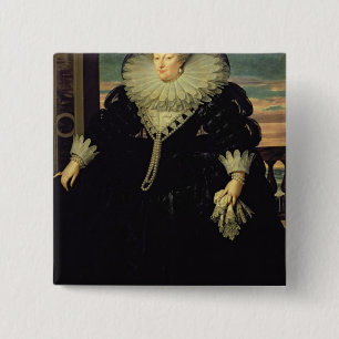 Marie de Medici Queen of France, 1617 15 Cm Square Badge