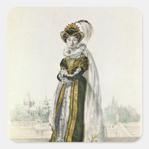 Marie Dorval  in 'Marion Delorme' by Victor Square Sticker