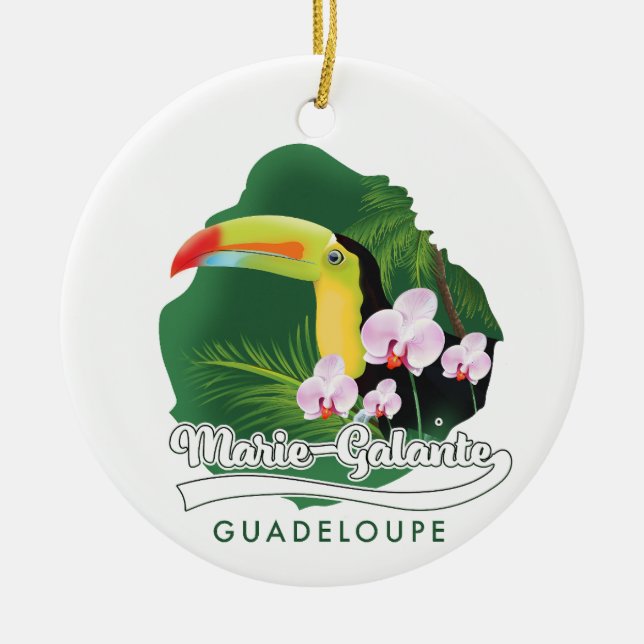 Marie Galante Guadeloupe logo Ceramic Ornament (Front)