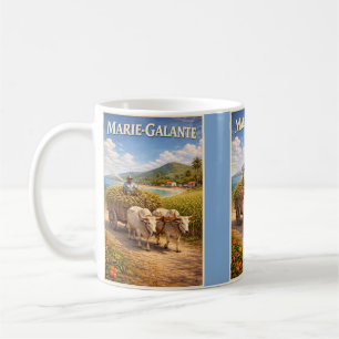 Marie-Galante Ox Cart Vintage Poster Coffee Mug