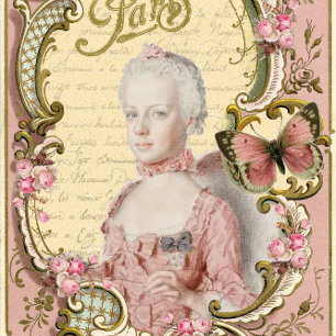 Marie in Pink French Paris Portrait Decoupage Tissue Paper