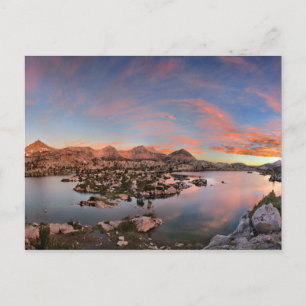 Marie Lake Sunrise Panorama - John Muir Trail Postcard