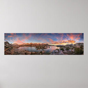 Marie Lake Sunrise Panorama - John Muir Trail Poster