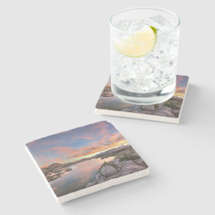Marie Lake Sunrise Panorama - John Muir Trail Stone Coaster