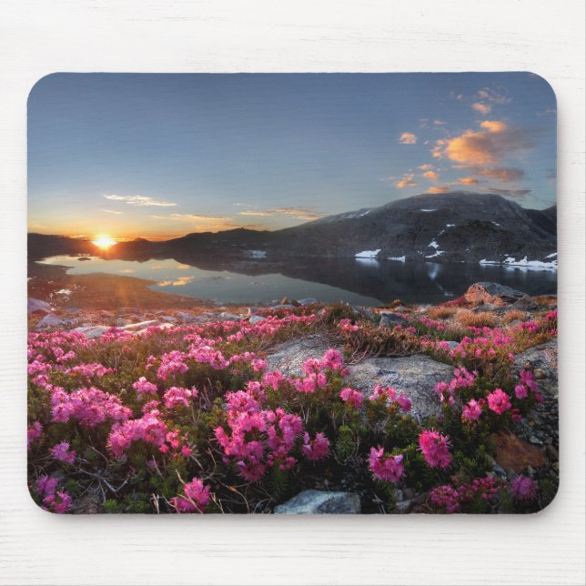 Marie Lakes Sunrise - John Muir Trail - Ansel Adam Mouse Pad (Front)