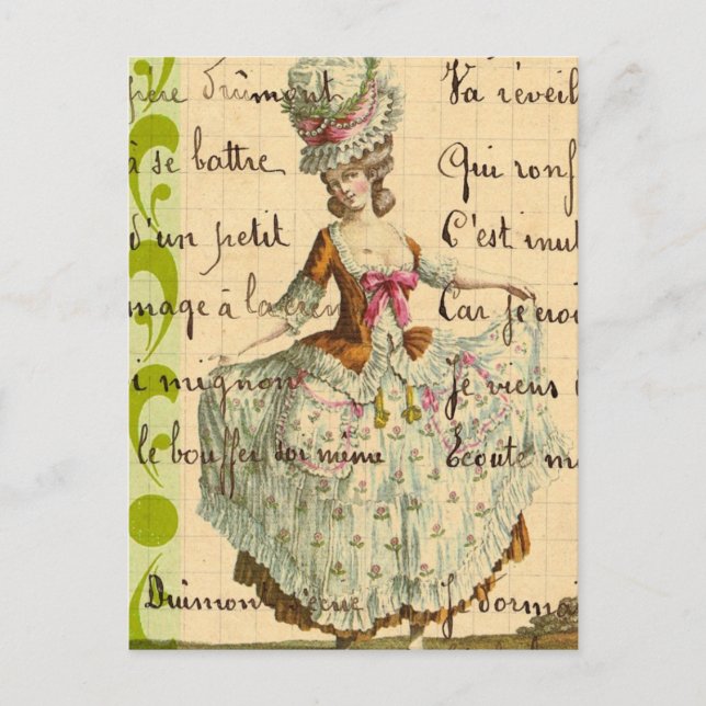 Marie, Vintage Lady Digital Art Postcard (Front)