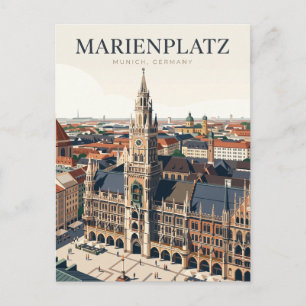 Marienplatz Munich Germany Postcard