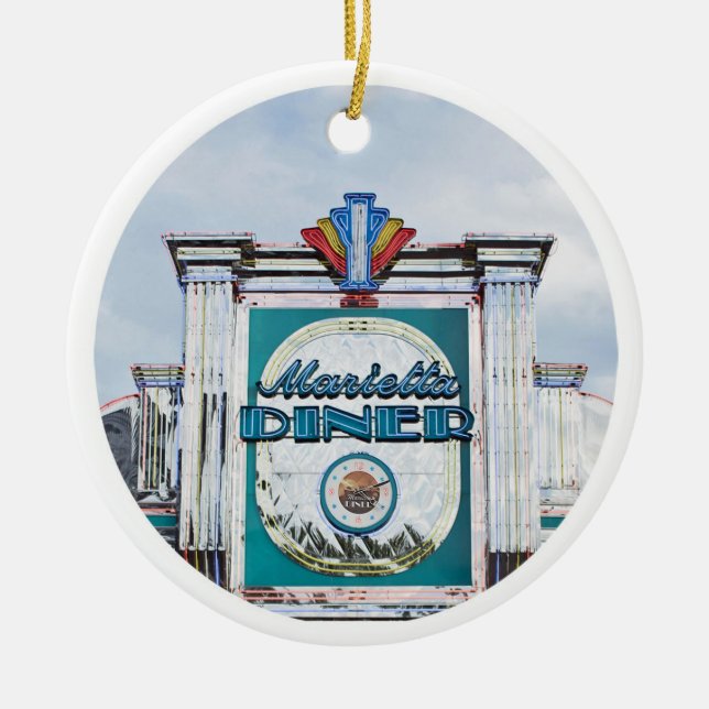 Marietta Diner, Marietta, Marietta Georgia,  Ceramic Ornament (Front)