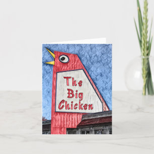Marietta Georgia Big Chicken restaurant painting Holiday Card