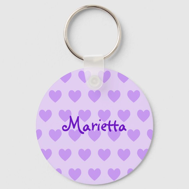 Marietta in Purple Key Ring (Front)