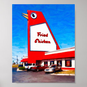 Marietta Landmark - The Big Chicken - 8x6 Archival Poster