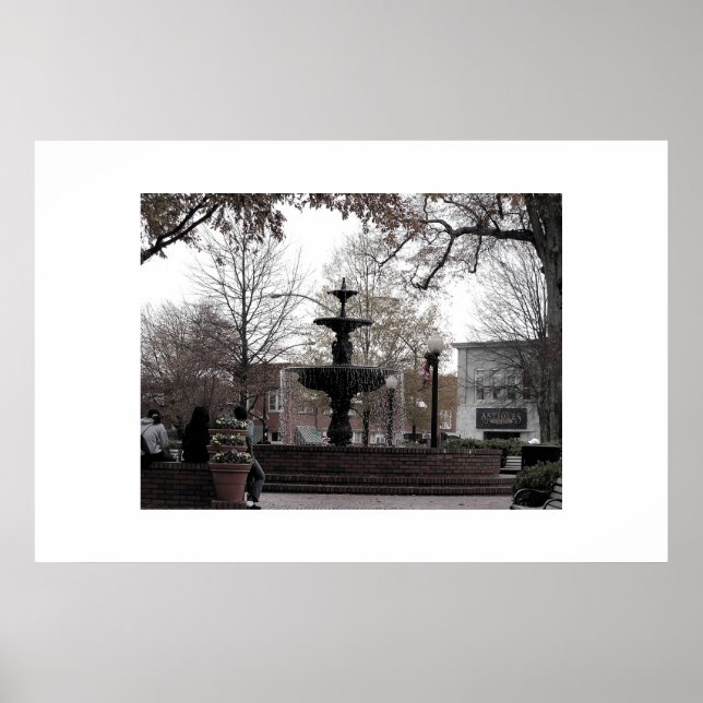 Marietta Square Fountain - cricketdiane photo art Poster (Front)