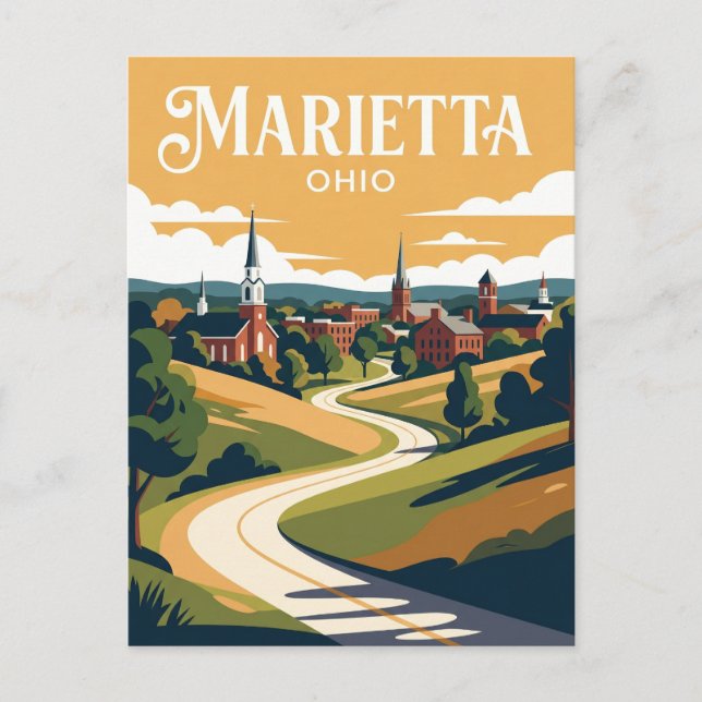 Marietta USA Postcard (Front)