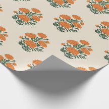Marigold beige wrapping paper