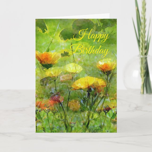Marigold Birthday card (Front)