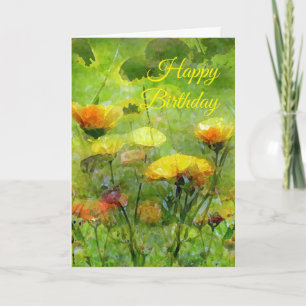 Marigold Birthday card