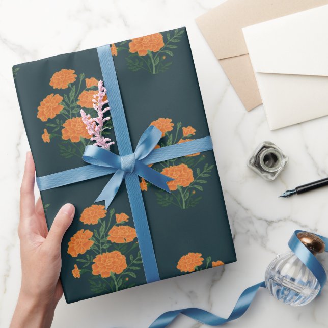 Marigold blue wrapping paper (Gifting)