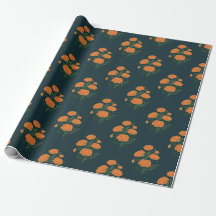 Marigold blue wrapping paper
