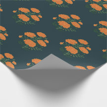 Marigold blue wrapping paper