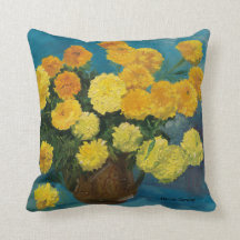Marigold Bouquet--Blue Backing