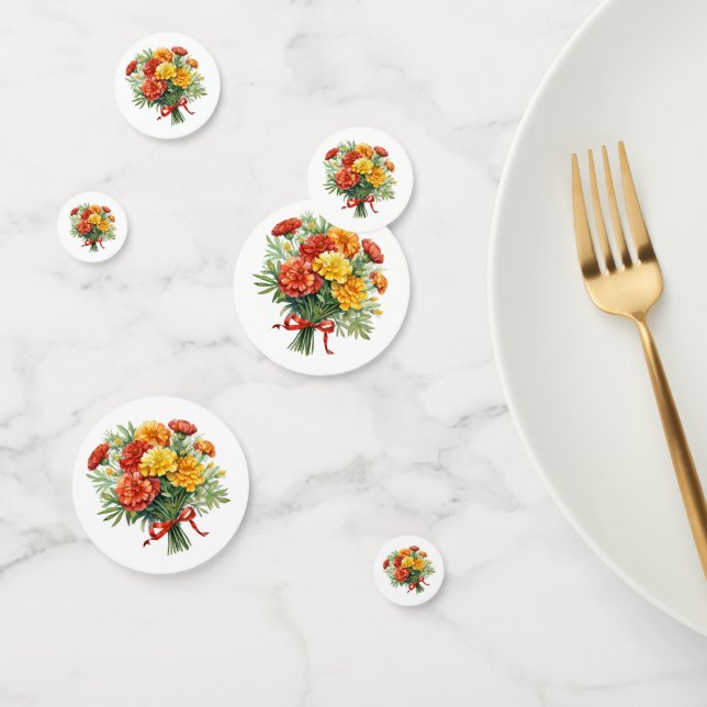 Marigold Bouquet Table Confetti for Coctail&Party (Group)